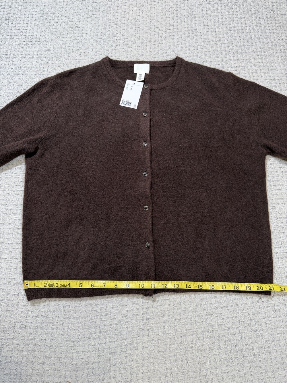 Soft & Cozy NEW H&M Button Up Cardigan Brown Size Medium - Picture 13 of 13